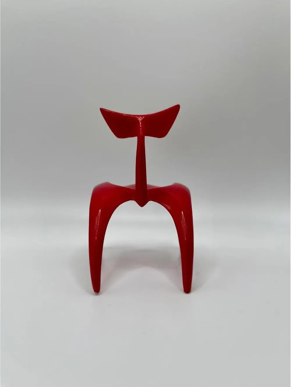 1:12 Scale Racing Red Chair, Take a Seat by Raine, Miniature Red MCM Doll Chair